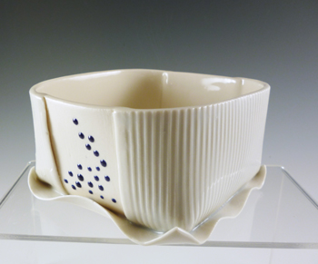 HAM-45 Square Porcelain Bowl with Blue